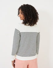 Load image into Gallery viewer, Crew Clothing - Cassandra Stripe Top With Button - White Navy
