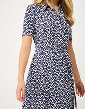 Load image into Gallery viewer, Crew Clothing - Emma Short Sleeve Jersey Dress in Navy Spot
