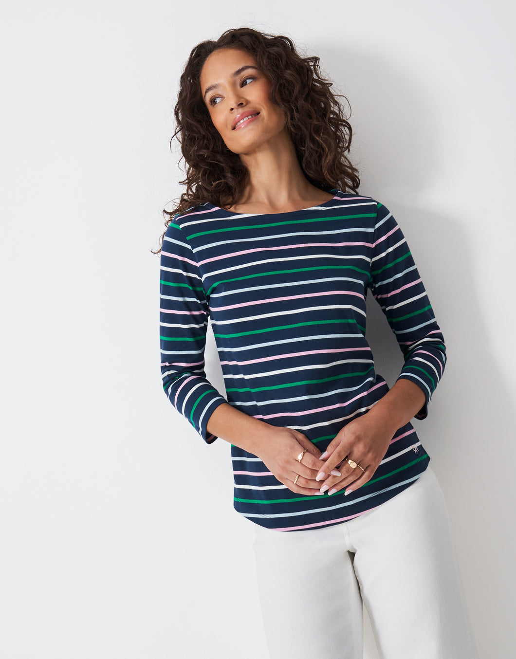 Crew Clothing - Essential Breton in Navy Multi