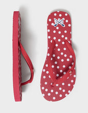 Load image into Gallery viewer, Crew Clothing - Flip Flops in Red Polka Dot

