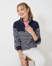 Load image into Gallery viewer, Crew Clothing - Half Zip Sweat in Navy/White
