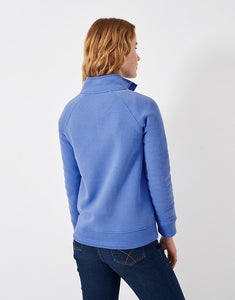 Crew Clothing - Half Zip Sweatshirt in Cornflower Blue