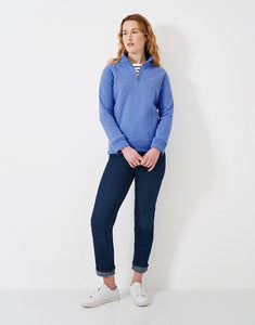 Crew Clothing - Half Zip Sweatshirt in Cornflower Blue