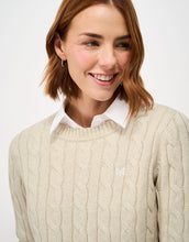 Load image into Gallery viewer, Crew Clothing - Heritage Chunky Cable Crew Neck Jumper in Oatmeal
