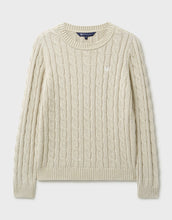 Load image into Gallery viewer, Crew Clothing - Heritage Chunky Cable Crew Neck Jumper in Oatmeal
