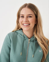 Load image into Gallery viewer, Crew Clothing - Heritage Zip Through Hoodie in Trellis Green
