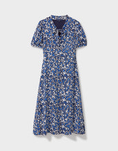 Load image into Gallery viewer, Crew Clothing - Laurie Tie Neck Tea Dress - Petal Print
