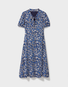 Crew Clothing - Laurie Tie Neck Tea Dress - Petal Print