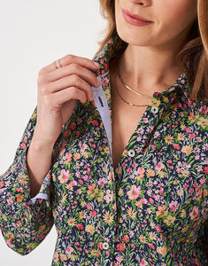 Crew Clothing - Lulworth Shirt in Navy Wildflower