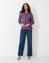 Load image into Gallery viewer, Crew Clothing - Lyla Button Through Blouse - Navy Pink Floral
