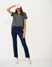 Load image into Gallery viewer, Crew Clothing - Perfect Stripe Crew Slub Tee in Navy White
