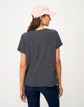 Load image into Gallery viewer, Crew Clothing - Perfect Stripe Crew Slub Tee in Navy White
