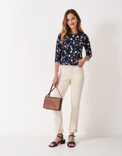 Load image into Gallery viewer, Crew Clothing - Printed Long Sleeve Top in Navy Cherry Blossom
