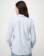 Load image into Gallery viewer, Crew Clothing - Relaxed Fit Poplin Shirt in Blue/White
