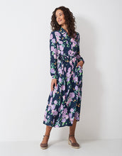 Load image into Gallery viewer, Crew Clothing - Sienna Shirt Dress in Navy Painted Cluster Floral
