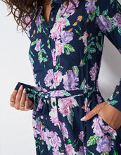 Load image into Gallery viewer, Crew Clothing - Sienna Shirt Dress in Navy Painted Cluster Floral
