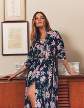 Load image into Gallery viewer, Crew Clothing - Sienna Shirt Dress in Navy Painted Cluster Floral
