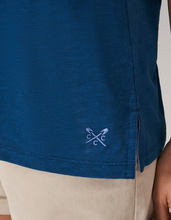 Load image into Gallery viewer, Crew Clothing - Slub V Neck T-Shirt in Moroccan Blue
