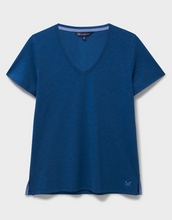 Load image into Gallery viewer, Crew Clothing - Slub V Neck T-Shirt in Moroccan Blue
