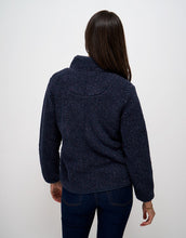 Load image into Gallery viewer, Crew Clothing - Speckled Nepp Zip Through Fleece in Navy
