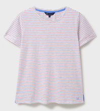 Load image into Gallery viewer, Crew Clothing - Stripe Crew Neck Slub T-Shirt in Red Blue White
