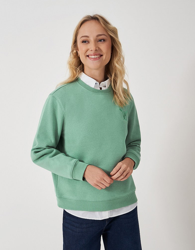 Crew Clothing - Supersoft Crew Neck Sweatshirt in Green