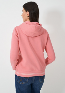 Crew Clothing - Embroidered Graphic Hoodie in Flamingo Plume