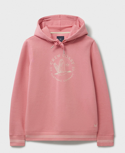 Crew Clothing - Embroidered Graphic Hoodie in Flamingo Plume