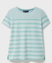 Load image into Gallery viewer, Crew Clothing - Breton Tee in Blue Waterfall/White
