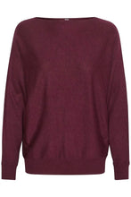 Load image into Gallery viewer, Culture - Annemarie Batwing Jumper - Winetasting Melange
