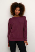 Load image into Gallery viewer, Culture - Annemarie Batwing Jumper - Winetasting Melange
