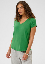 Load image into Gallery viewer, Culture - Poppy V-neck T-Shirt - Mint Green
