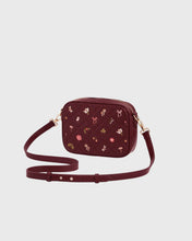 Load image into Gallery viewer, Fable - Alice Orla Embroidered Quilted Camera Bag in Burgundy
