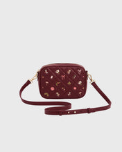 Load image into Gallery viewer, Fable - Alice Orla Embroidered Quilted Camera Bag in Burgundy
