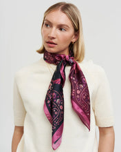 Load image into Gallery viewer, Fable - Eve Narrative Square Scarf in Burgundy
