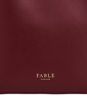 Load image into Gallery viewer, Fable - Floral Applique Margot Bucket Bag in Burgundy

