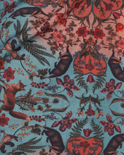 Load image into Gallery viewer, Fable - Folksy Fox Teal Scarf
