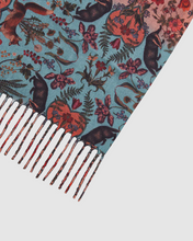 Load image into Gallery viewer, Fable - Folksy Fox Teal Scarf
