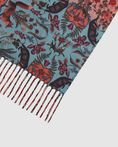 Fable - Folksy Fox Teal Scarf