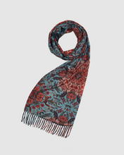 Load image into Gallery viewer, Fable - Folksy Fox Teal Scarf
