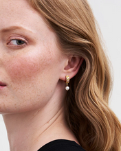 Load image into Gallery viewer, Fable - Gold Blackberry Bramble Pearl Drop Huggie Earrings
