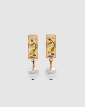 Load image into Gallery viewer, Fable - Gold Blackberry Bramble Pearl Drop Huggie Earrings

