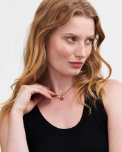 Load image into Gallery viewer, Fable - Gold English Rose Pearl Toggle Necklace
