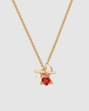 Load image into Gallery viewer, Fable - Gold English Rose Pearl Toggle Necklace
