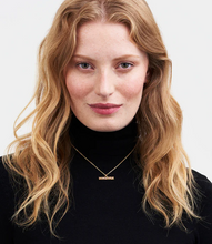 Load image into Gallery viewer, Fable - Gold Folksy Floral T-Bar Necklace
