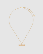 Load image into Gallery viewer, Fable - Gold Folksy Floral T-Bar Necklace
