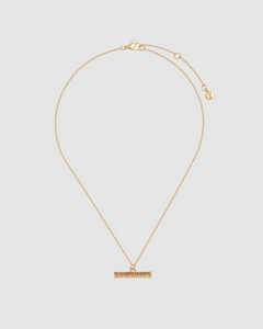 Fable - Gold Folksy Floral T-Bar Necklace