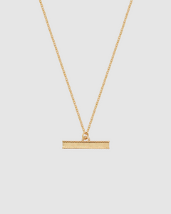 Fable - Gold Folksy Floral T-Bar Necklace
