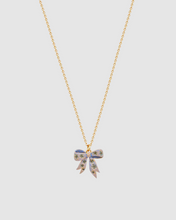 Load image into Gallery viewer, Fable - Gold Forget Me Not Bow Necklace
