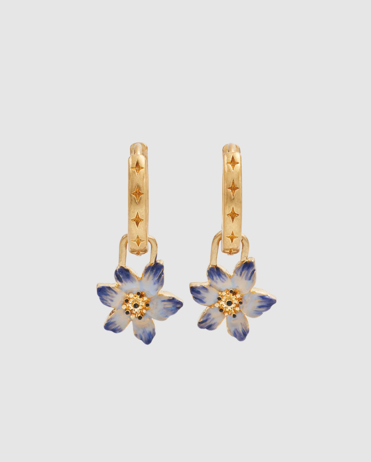 Fable - Gold Nightshade Huggie Earrings
